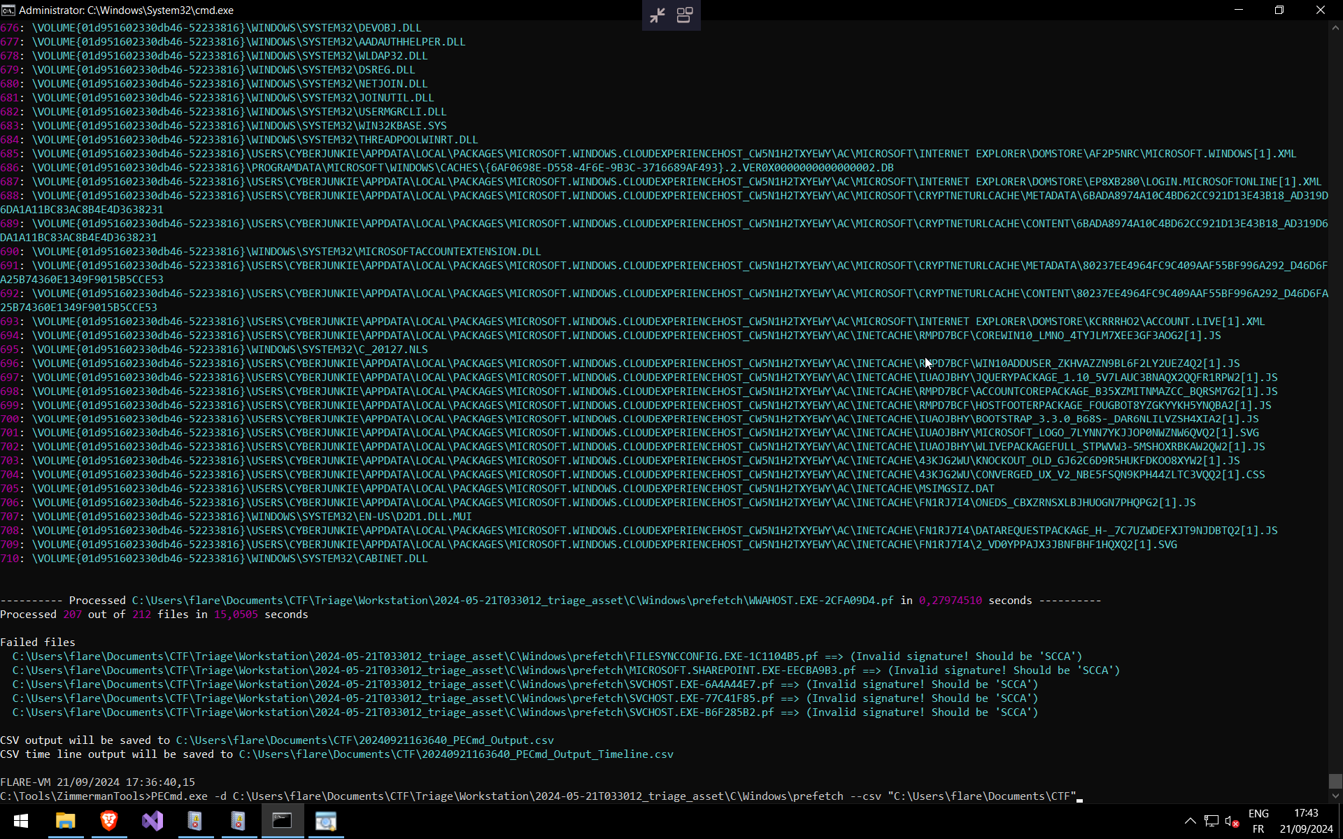 PECmd Output