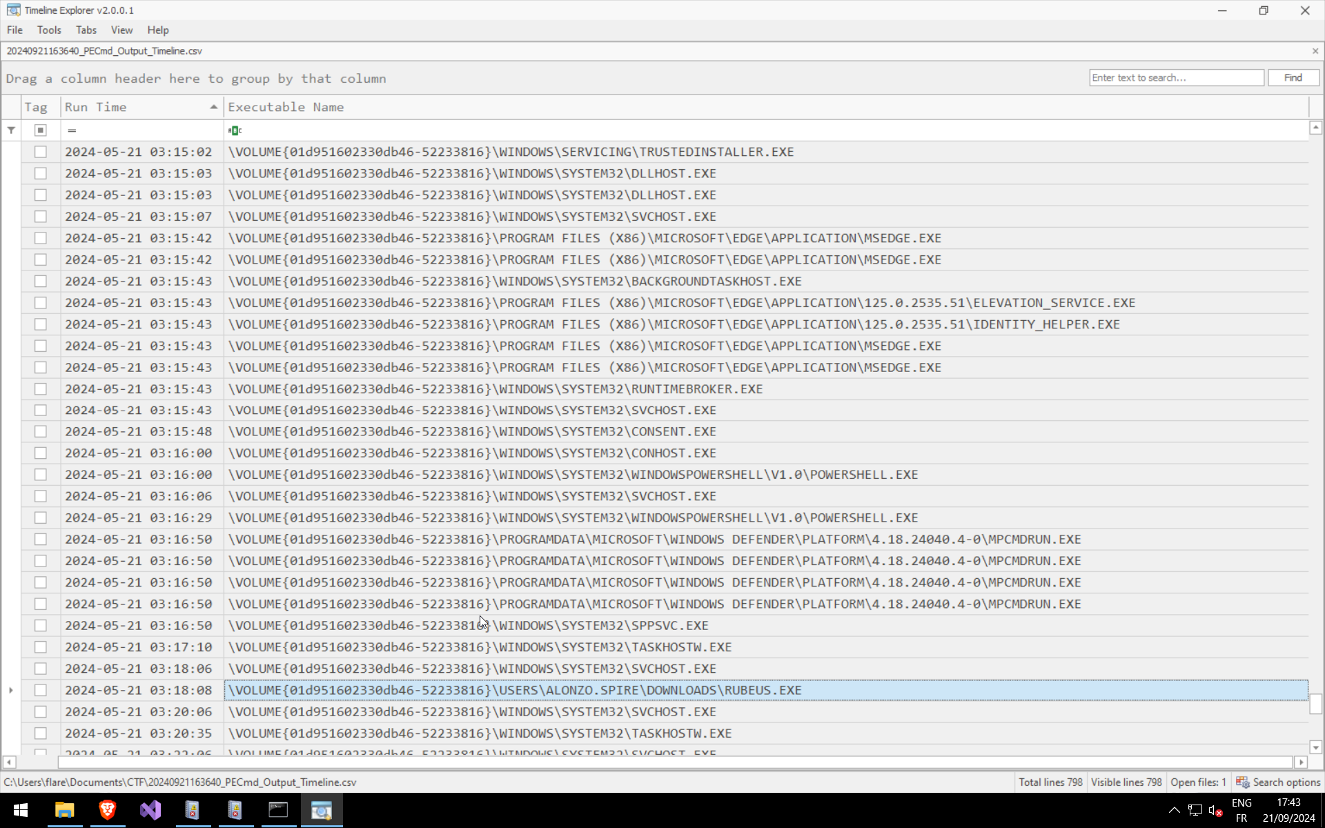 Timeline Explorer